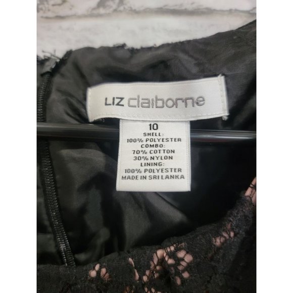 Liz Clairborne Size‎ 10 Dress Cap Sleeve Lace Front - Picture 2 of 10
